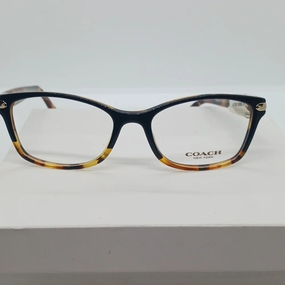 NWT women's COACH EYEGLASS FRAMES HC6065 BLACK TORTOISE - Picture 1 of 3